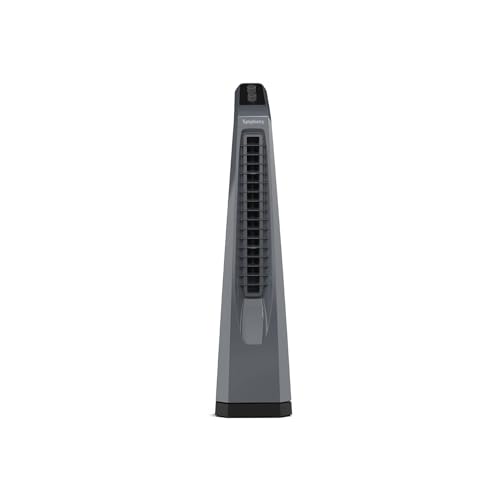 Image of Symphony Surround Sr. Bladeless Tower Fan for Room | 90 Degree Swivel Action, Knob Control Panel | Low Power Consumption | Removable Dust Filter For Clean | 1 Year Warranty | Grey