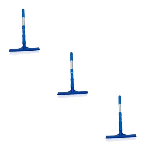 3 Juegos Cepillo De Limpieza De Piscina Limpiador De Cepillos Hinchables para Piscinas Equipo Filtros Ducha Kit De Piscina Palo Largo De Piscina Práctico Cepillo De Baño Blue Abs Happyyami
