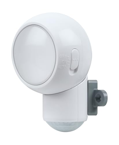 OSRAM Lámpara de noche LED con detector de movimiento, funciona con pilas, luz blanca cálida de 3000 K, protección IP43, incluye pilas y soporte magnético