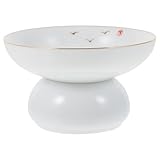 HOOWIFFY Keramik Teesieb mit Ständer Handbemaltes Tee Ei mit Feinen Poren Umweltfreundlicher Teefilter für Losen Tee Teehaus Zubehör für Zuhause und Büro