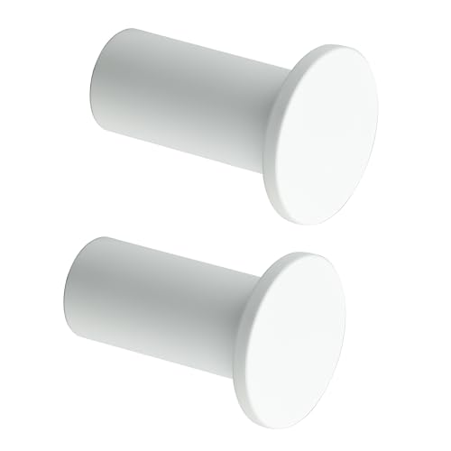 SAYAYO Gancho Pared, Colgador Toalla Baño Blanco, Ganchos para Abrigos SUS304 Acero inoxidable Ganchos de Pared para Atornillar Ganchos para Baño, Cocina, Dormitorio, 2 Piezas