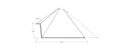 Beam Lighting Under Cabinet Light Cover Replacement | White Ribbed Acrylic Diffuser (L-Shaped, 24")