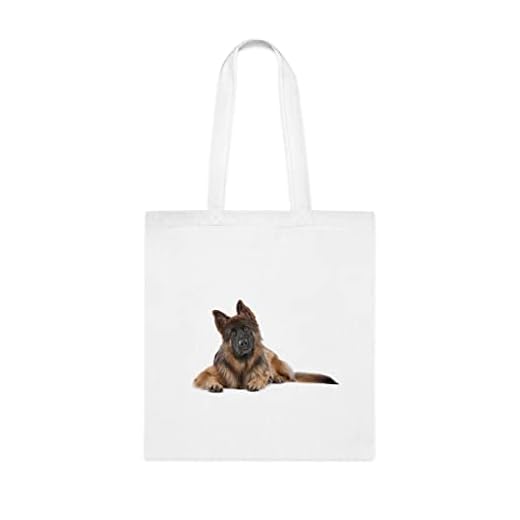 Bolsa para cão pastor alemão, presente para cão pastor alemão, ideia de presente de natal para cachorro pastor alemão, bolsa de ombro para cachorro pastor alemão, bolsa reutilizável para cães pastores alemães, Branco