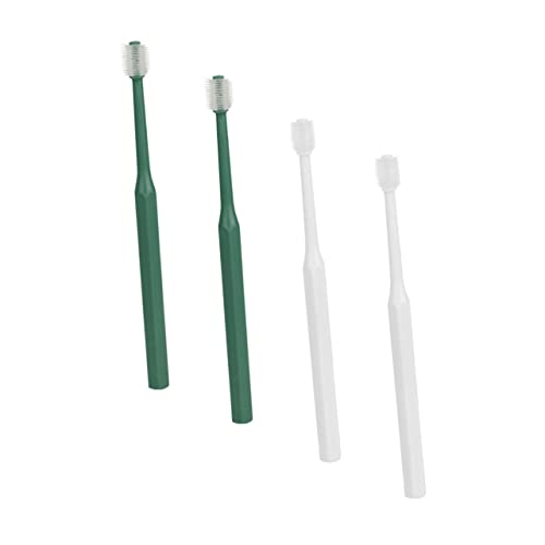 HAPINARY 4pcs Long Handle Pet Toothbrush for Dogs and Cats Manual Brush Reusable Puppy Toothbrush Set