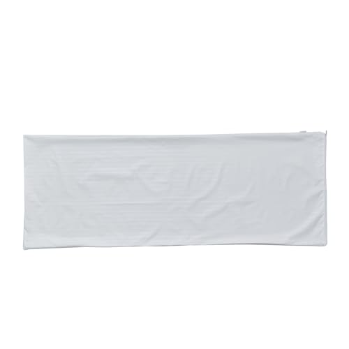 Kingnex Waterproof Down Feather Proof Striped Body Pillow Protectors for 20x54 Pillow Zippered Plain Pillow Cover White 1 Pack Only 21x55