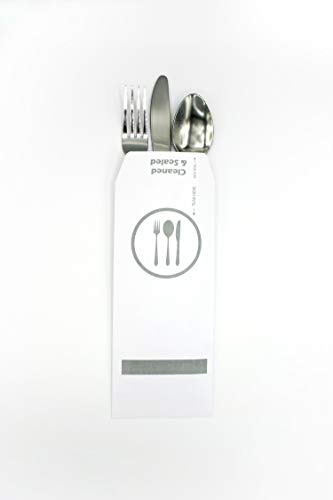 Sachet d'argenterie et sac à couverts papier désinfecté pour restaurant - 2