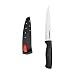 Farberware 5099532 High Carbon Stainless Steel Utility Knife with EdgeKeeper Self-Sharpening Sheath, 4.5-Inch, Black