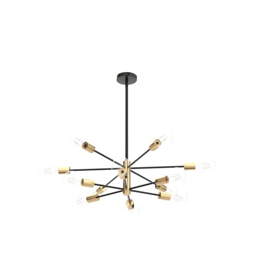 image for RUIYEY Modern Chandelier Ceiling Light Fixture Sputnik Chandeliers Gol