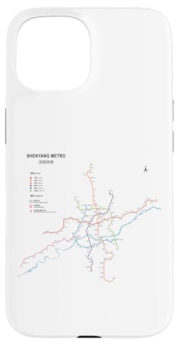 Shenyang China Train Line Railway ? Souvenir Route Map �X�}�z�P�[�X iPhone 15 �p