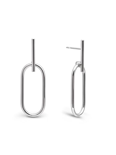 Boucles d'oreilles Renata en laiton plaqué or 18 Kt avec fermoir silicone anti-perte