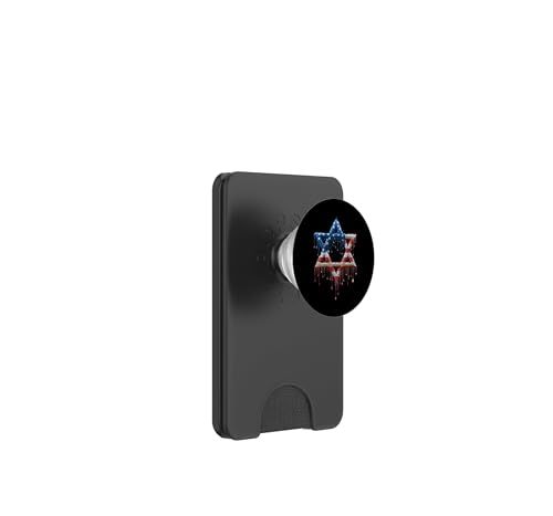 PopSockets MagSafe drapeau américain juif hébreu pour cartes bancaires