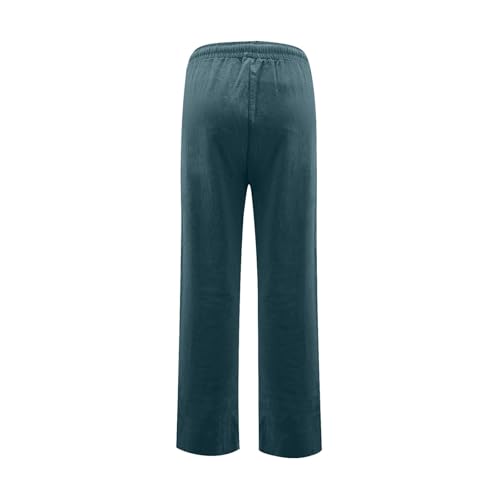 midelxp Baggy Linen Pants Women Summer Boho Lightweight High Waist Palazzo Pants Loose Comfy Straight Leg Pants with Pockets4
