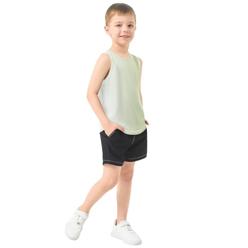 J JOYSAY Teal Orange Pink Gradient Boys Tank Top Sleeveless Muscle Shirts Quick Dry Kids T-Shirts 3-15T4