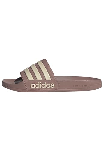 Image of adidas Women ADILETTE SHOWER Synthetic Swim Slide FTWWHT /GOLDMT /BOGOLD | LUT50