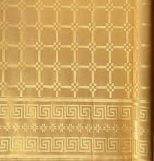 SANYGIENE Nappe Papier Damassé Or | Effets Tissu - Déperlant | Largeur 1,20 m | Décoration de Fête | Arts de la Table Eco (Rouleau de 6 mètres)