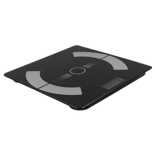 Báscula digital de peso corporal portátil de vidrio negro miniatura 1