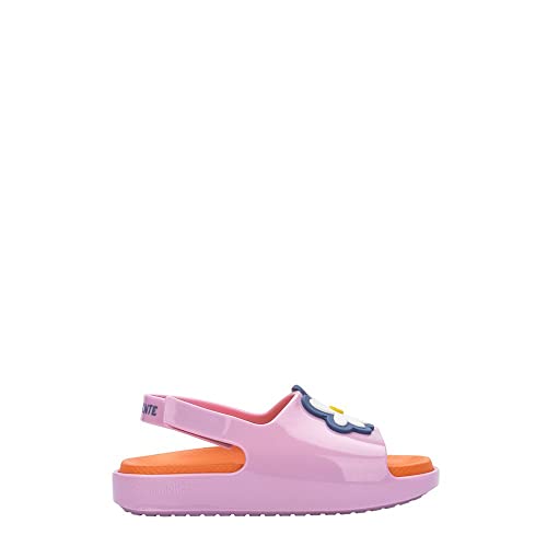 PVC MELFLEX melissa Mini Cloud Slide + Fabula BB, sandali piatti per ragazze, Rosa, 24 EU