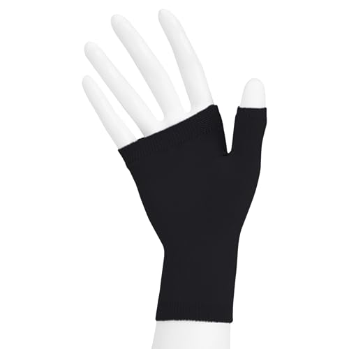 Image of Juzo Soft, 2001, Compression Gauntlet with Thumb Stub 20-30 mmHg, for Men Women, Left, Medium, Black