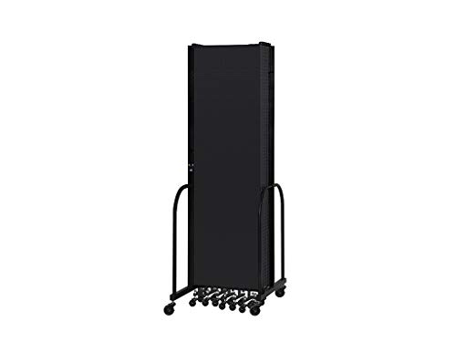 3 Panel Fire Resistant Partition44; Black Sandel Fire Barrier Fabric - 7 ft. 4 in. x 5 ft. 9 in.