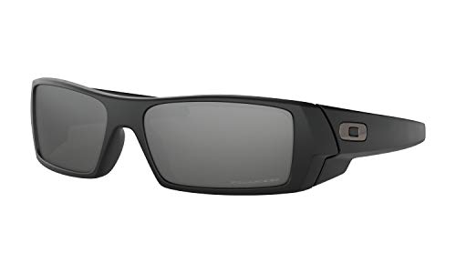 Oakley Men's Gascan Sunglasses, Matte Black Frame Polarized Black Mirror Lens, 61 mm