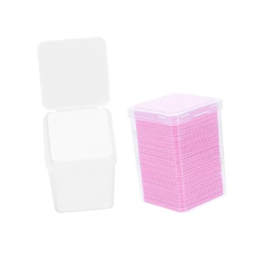 Gogogmee Eyelash Glue Set of 2 400 Pads Glue Cleaning Lash Glue Professional Wiping Sheets Safe for Lashes