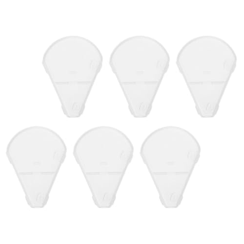 Genérico Funda Protectora para Brochas de Maquillaje 6 Piezas, Accesorio para Pinceles de Abanico Medianos y Pequeños, Cubierta Reutilizable de Plástico Blanca para Maquillaje y Viaje