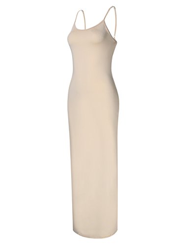 GloryStar Women Full Slip Under Dresses Sleeveless Adjustable Spaghetti Strap Cami Maxi Dress Nightgowns Sleepwear3