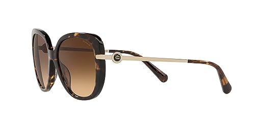 Coach HC8320 Sunglasses, Dark Tortoise/Dark Brown Gradient, 55 mm3