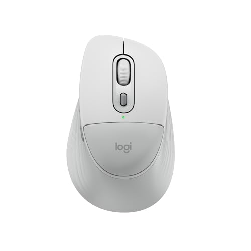 Image of Logitech Signature Comfort Plus M850 L Wireless Mouse, Bluetooth Mouse with Palm Cushion, Silent Clicks, 24-Month Battery, Customizable Buttons, for Windows, Mac, iPad - Off White