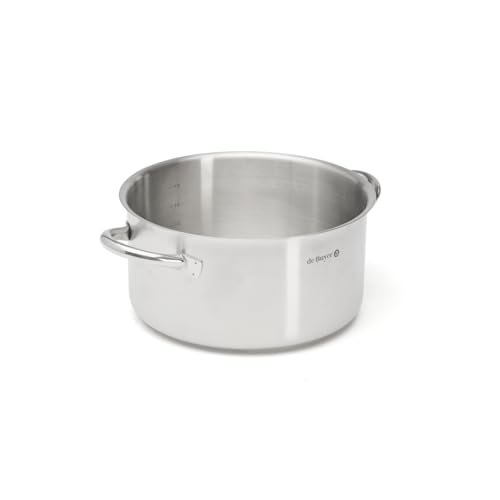 De Buyer - Faitout sans couvercle en inox PRIM'APPETY - 24 cm - Sans PFAS, Inox 18/10 de Qualité...