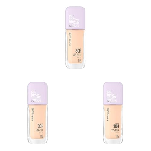 Image of Maybelline New York Super Stay Lumi Matte Liquid Foundation, 115 (Pack of 3)