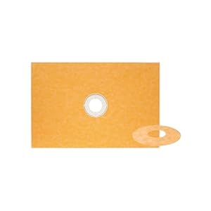 Schluter Kerdi Prefabricated Sloped Shower Tray – Waterproof, Ready to Tile – Lightweight Polystyrene, 38″ Length, 60″ Width, Center Outlet Position – KST965/1525