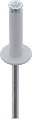 Rivets épanouis blancs Restagraf 4,8 mm pour plaque d'immatriculation auto - Boîte de 250 - 4922