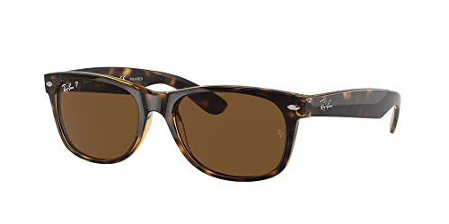 Ray-Ban RB2132 Sunglasses Bundle: RB 2132 NEW WAYFARER 902/57 New Wayfarer Tortoise B-15 Bro and Eyewear Cleaning Kit