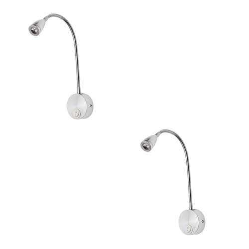 OSALADI 2 St Svanhals Skrivbordslampor Väggmonterad Läslampa Batteri Lampetter Väggbelysning Inomhus LED Väggpaket Ljus LED Sänglampor Skrivbordslampa Med USB Laddningsport Säng Vägglampa