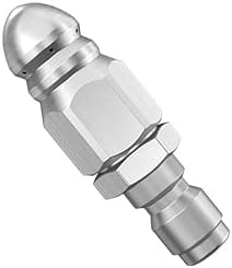Miniatura 7 de Alpha Rider Boquilla de chorro de alcantarillado, cabezal de boquilla de chorro de alcantarillado de acero inoxidable, conector rápido de 14",