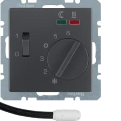 Thermostat de sol pour plancher chauffant Berker Q.1 Q.3 profitez d'une chaleur douce en anthracite