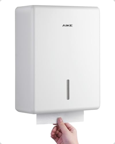 Image of AIKE Paper Towel Dispenser, 400-Sheet for H2, H3, Z/V/C-Fold 25.2 x 11.5cm