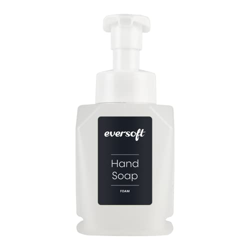 Image of Eversoft Foaming Countertop Hand Soap Bottle Dispenser for Kitchen /Bathroom /Office /RV /Airbnb, 385 ml (13.0 oz), Sealed Refill Cartridges Sold Separately, Clear FCB-385HS