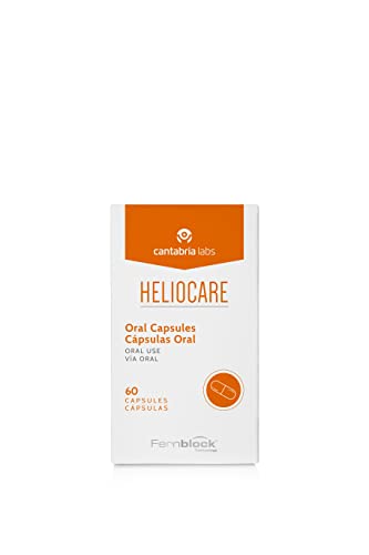 Heliocare Oral Capsules (60 Capsules) Sun Protection Supplements | Extra Protective Skin Care Boost - Prolong Suntan and Prevent Photoageing | Protects Against UVA, UVB, Visible and Infrared Hazards