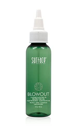 Surface Hair - Blowout Protective Oil Organic Ingredients for Women and Men Heat-Resistant with Babassu Oil for Longer Lasting Blowouts - 2 fl oz