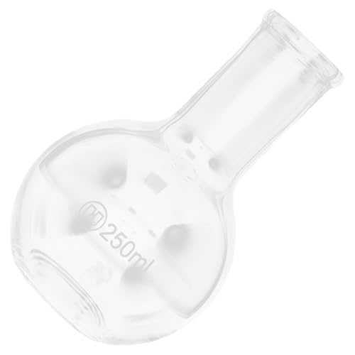 KICHOUSE Stable Heat-Resistant 250ml Glass Flask Lab Flask for Experiment and Household Use