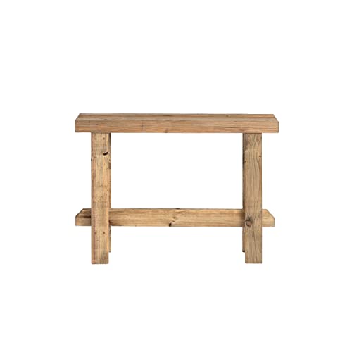 HANNUN - Table Console Zinek | Console Meuble d'entrée 120 x 85 Cm | Design Rustique | Table d'Appoint en Bois Massif d'Épicéa Recyclé Durable | Bout de Canapé pour l'Entrée Couloir Chambre Salon Cover