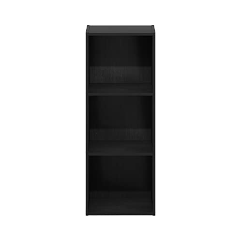 Furinno PASIR Book Shelf, 3-Tier Open Shelves Bookshelf, Bookcase, 9 x 12 x 32, for Living Room, Bedroom, Home Office, Darkwood by Furinno - Image 7