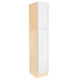 Quicklock RTA (Ready-to-Assemble) Pantry Kitchen Cabinets - Shaker Style | Made in America | Soft Close Hardware (Pure White, 24' D x 18' W x 96' H)