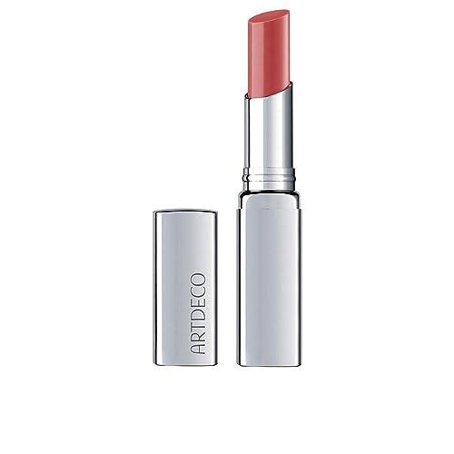 ARTDECO Color Booster Lip Balm in coral - nourishing lip balm with color-adapting pigments - lip plumper with spearmint flavor - prevents dryness & chapping - lip care with kernel oil - 0.1 Oz