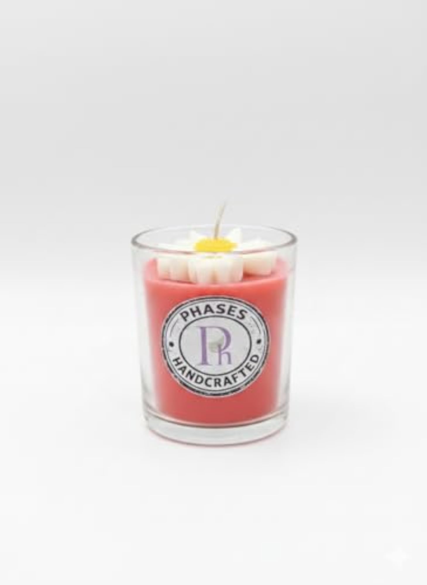 Soy Wax Jar Candle with Daisy Flower Top