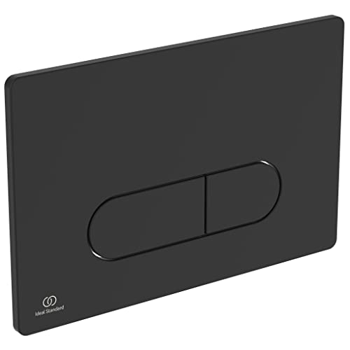 Ideal Standard R0115A6 OLEAS™ M1 Plaque de Commande WC Mécanique Double Flux Noir Déclenchement Chasse d'Eau pour WC Suspendu