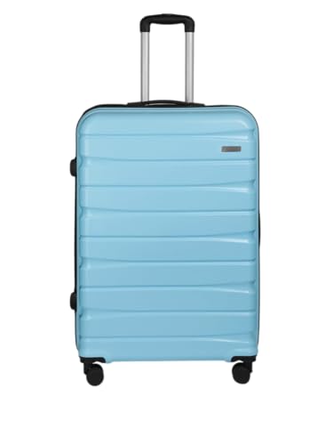 Image of Teakwood 76 CM Unisex Trolley Bag for Travel, Hard Cabin Trolley Large Travel Suitcase Bag, Lock System 360 Degree 8 Rotating Wheels (76 CM, Sky Blue)