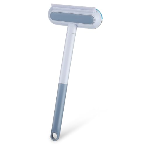 GOOHOCHY Space-Saving Pet Hair Remover Brush Window Squeegee Door Mesh Brush Pet Hair Removal Broom for Window Screen Mesh